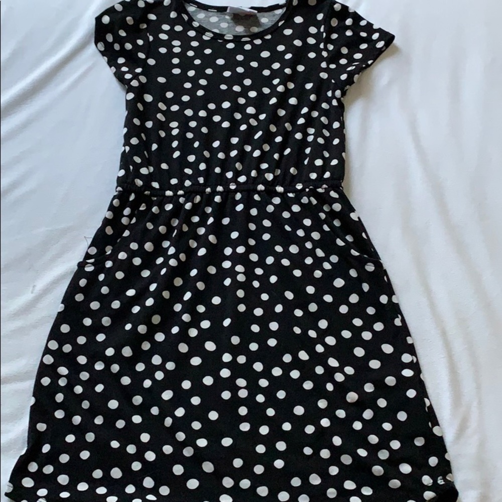 girls lularoe polka dotted dress